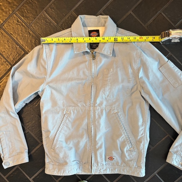 Dickies Women’s Eisenhower Jacket Light Blue Workwear Zip Front X small - Picture 7 of 10